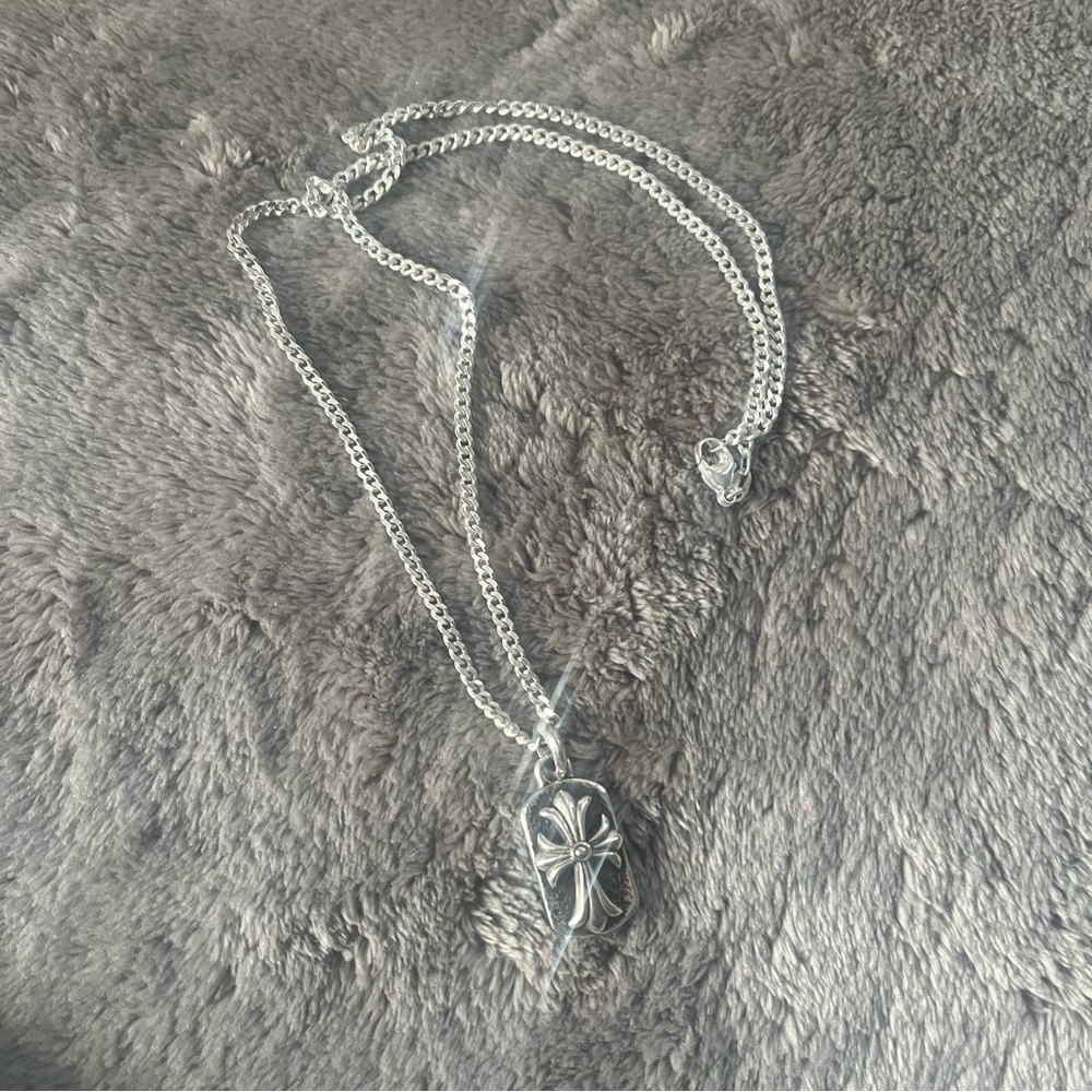 Silver Cross Pendant Necklace